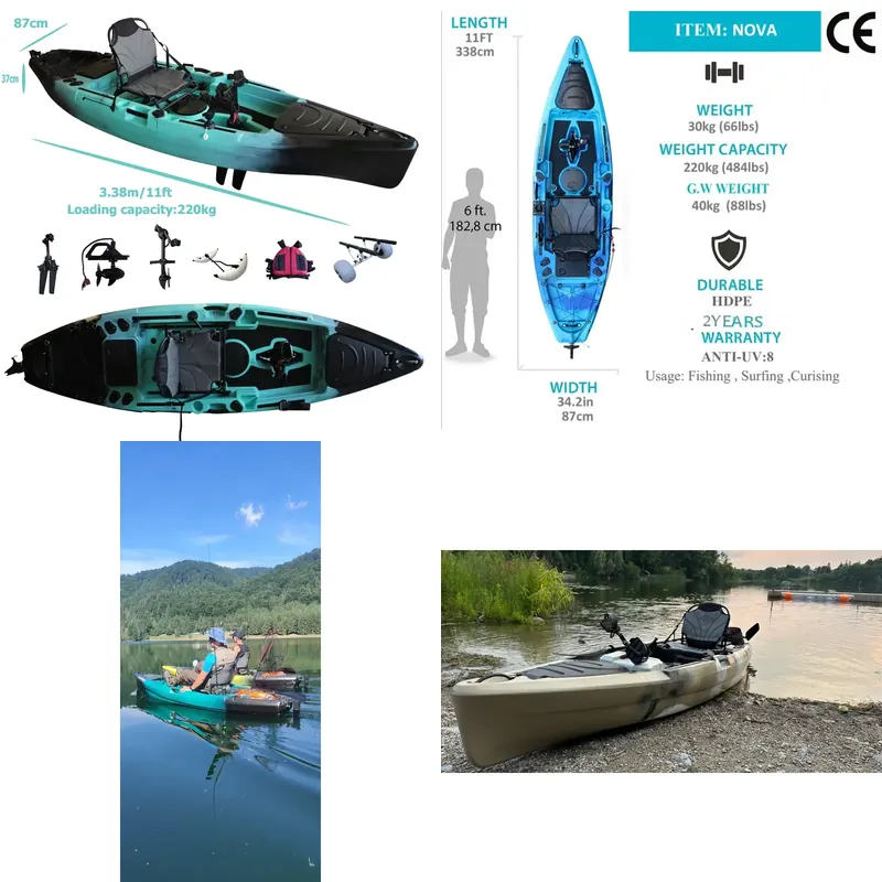 Рыболовный педальный каяк 11 ф – обзор и цена Fishing Kayak Pedal Drive