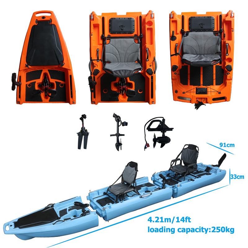 14-футовый двухместный разборн – обзор и цена Fishing Kayak Seat
