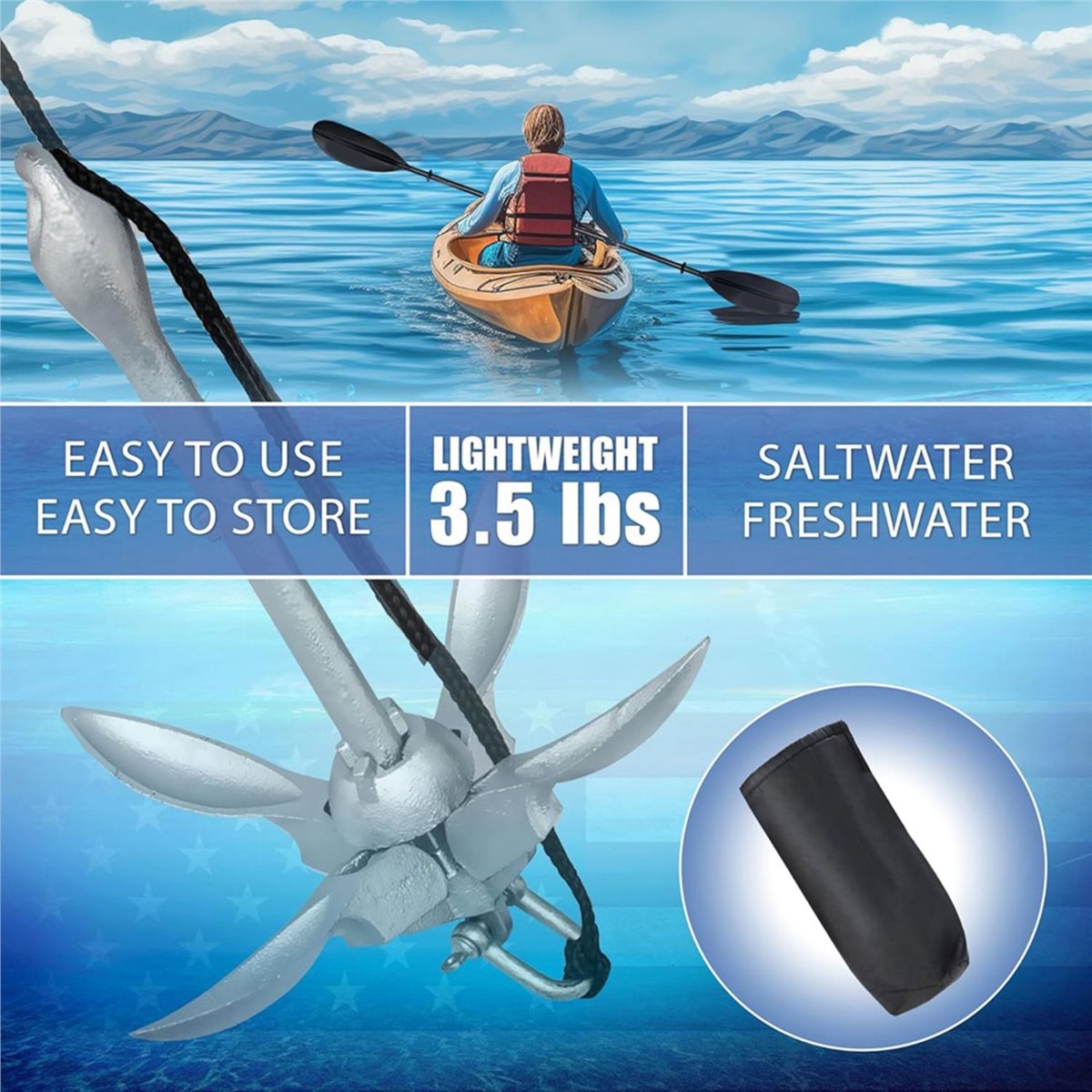 Большая скидка! Якорь для каяк – обзор и цена Fishing Kayak Anchor