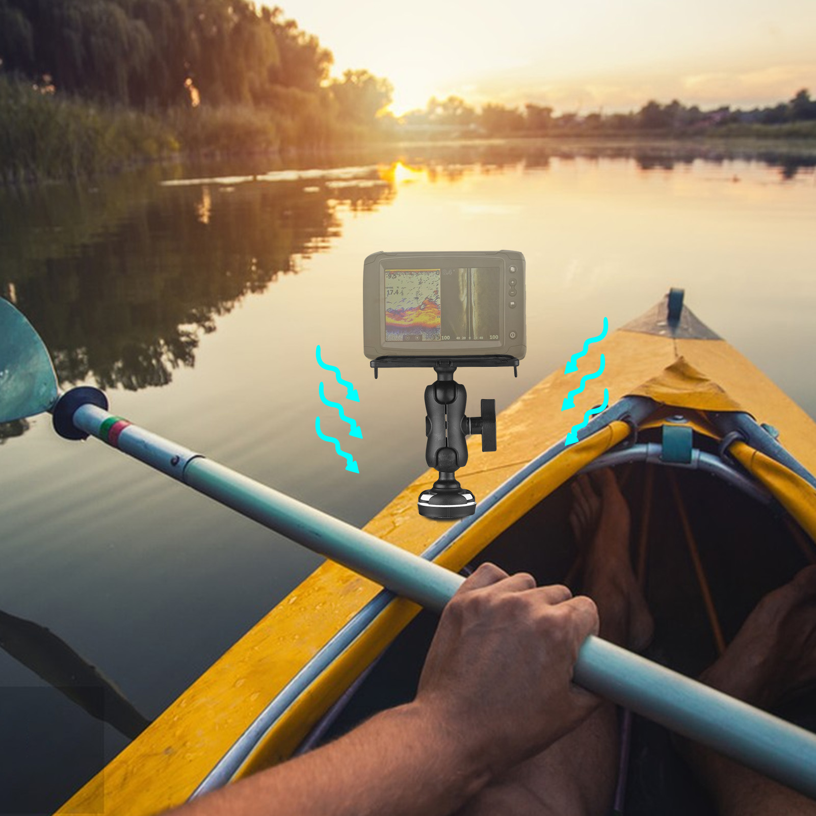Крепление для эхолота с прямоу – обзор и цена Fishing Kayak Fish Finder Mount